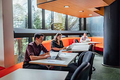 Students studying