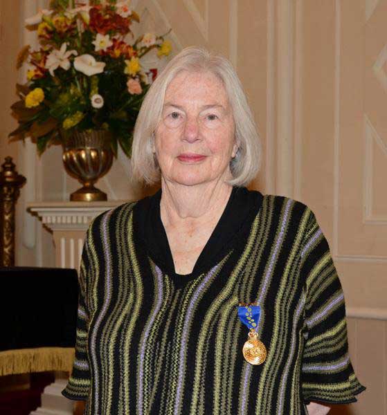 Amanda Wojtowicz with her Member of the Order of Australia (AM) medal.