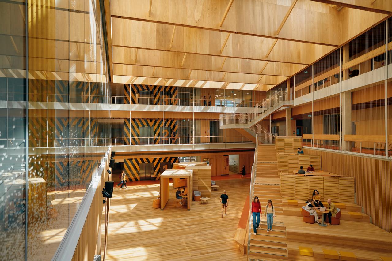 An image of the atrium area inside The Shed at Inveresk 