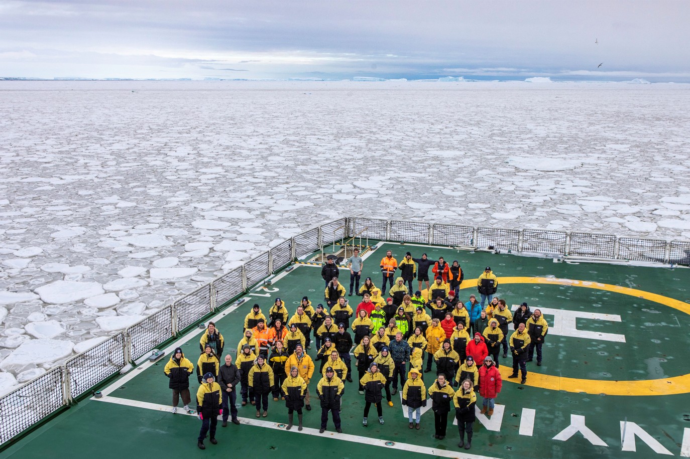 Scientists on the Nuyina in April 2025