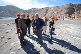 Students on White Island, New Zealand