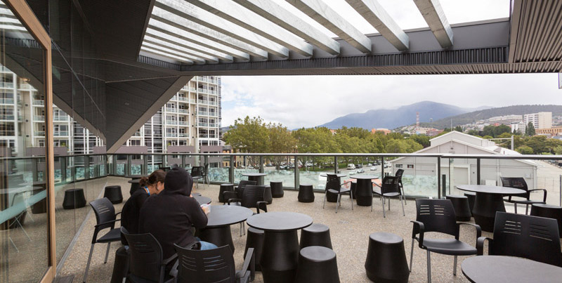 View from third floor balcony of IMAS Castray Esplanade