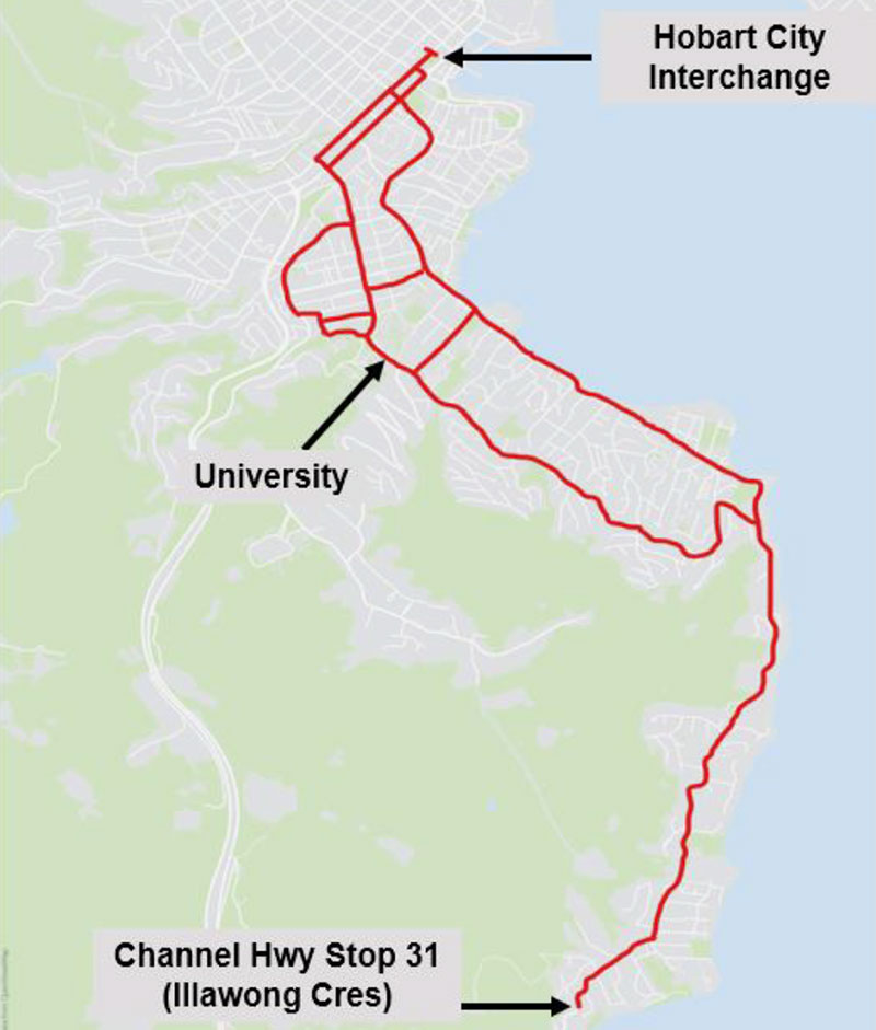 Metro free travel routes map, South