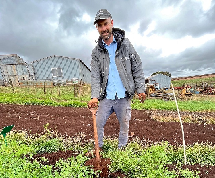 Professor Dugald Close in the field