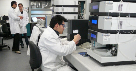 Across researchers in lab